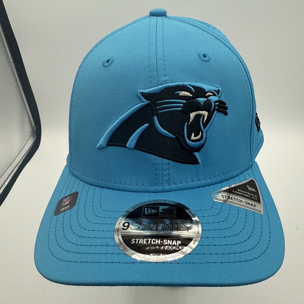New 9SEVENTY Stretch Snap NFL Carolina Panthers Fitted Hat Cap Blue Snapback